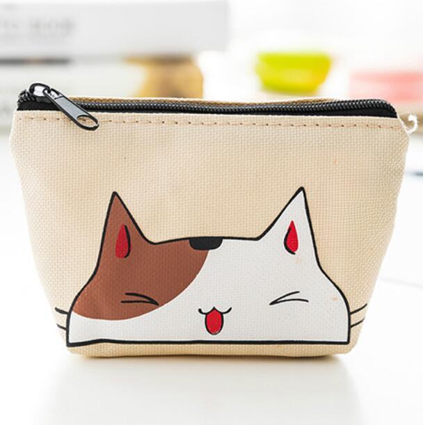 1PC Cat Coin Purse Women Wallet Small Cute Cartoon Animal Card Holder Key Bag Kid Children Purse