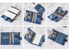 Portable Crocodile Pattern Leather Notebook with Card & Cash Slots
