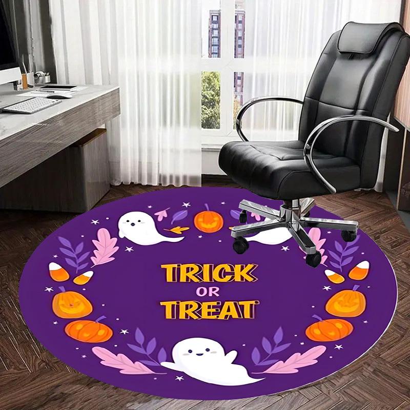 1 Stück Büro Teppich Stuhlmatten Halloween Geister Kürbisse Süßigkeiten Mais Trick oder Leckerei Perfekt zum Dekorieren von Bürostühlen, Wohnzimmern oder Schlafzimmern.YDT024