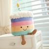 Cute Jc Style Rainbow Cake Plush Doll Happy Birthday Gift Doll Fun Atmosphere Gift