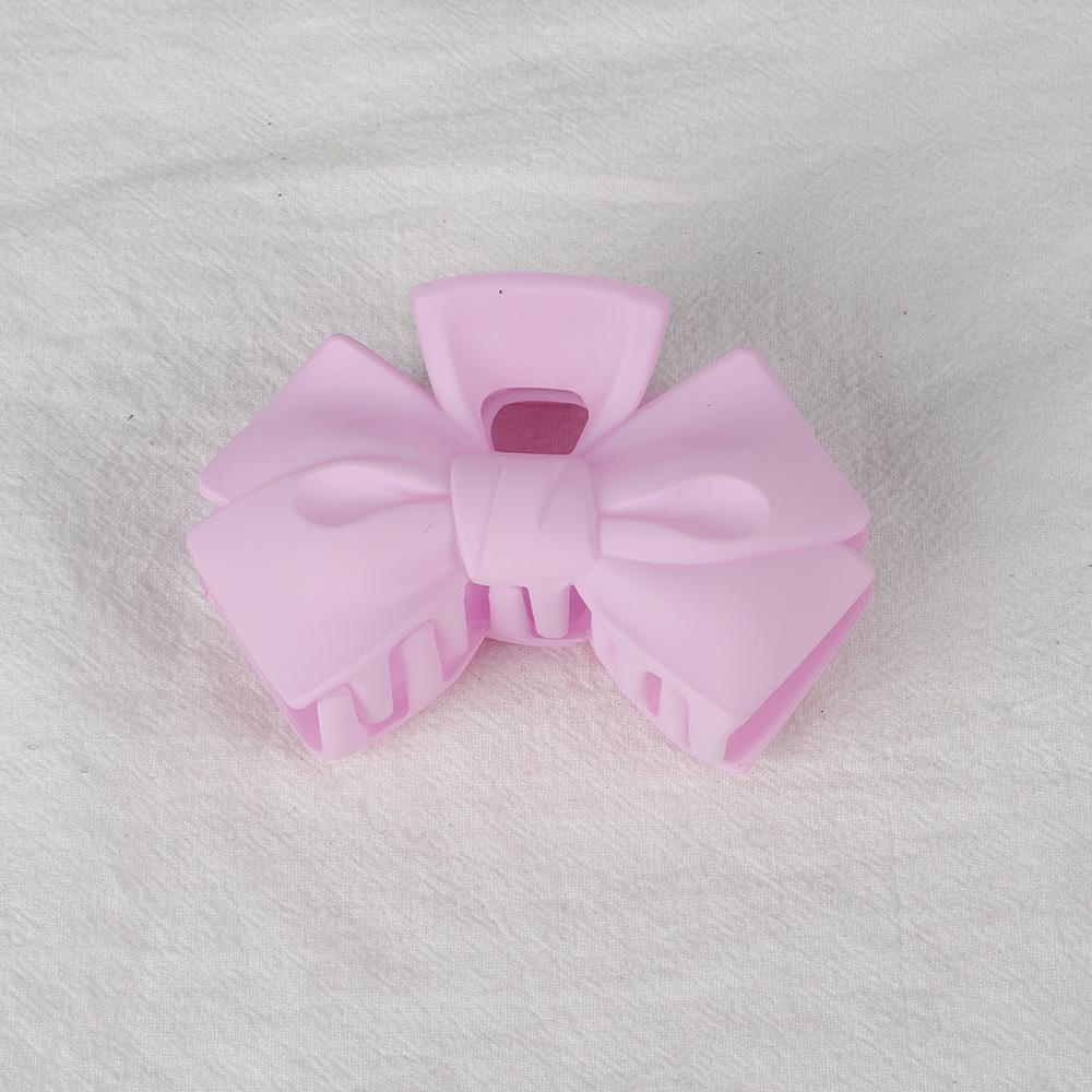 New Candy Bowknot Hair Claw Clips Women Girls Matt Plastic Big Bow Ponytail Holder Hair Clamps Crab Barrettes Hair Accessories