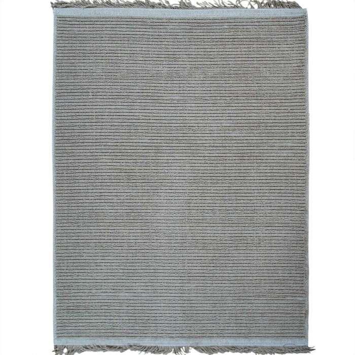 Tapis salon en jute naturel artisanal beige avec franges 120x160