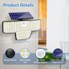 1/2 Packs 448 LED Solar Powered Security Lights Motion Sensor 3 Modes IP65 Waterproof Outdoor Wall Flood Lights for Garden Yard