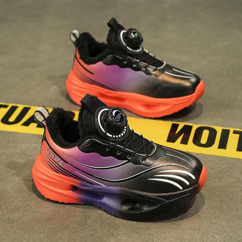 Red Hare Boys' Running Shoes: Shock-Absorbing Soft Sole, Ultra-Light, Winter Leather Upper, Double Cotton Lined, Student Sports Shoes
