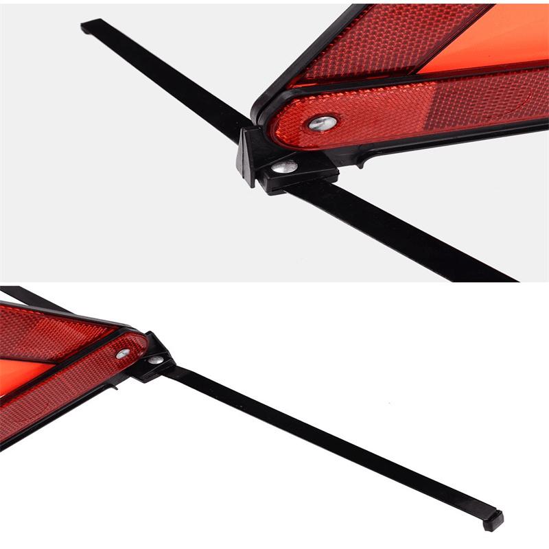 1pcs Car Triangle Reflector Stop Sign Tripod Road Flash Emergency Warning Foldable