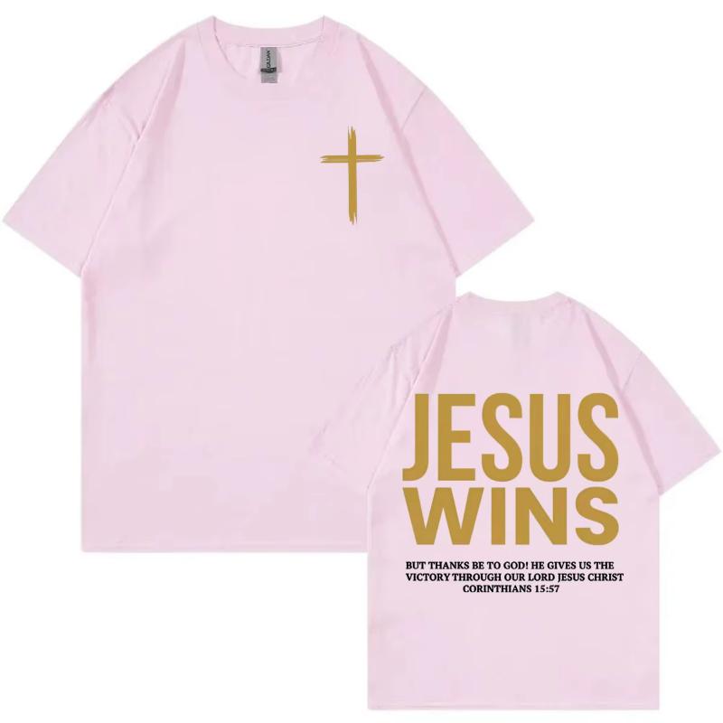 Aesthetic Christian Jesus Bible Verse T-shirt High Quality Fashion Oversized T-shirts Men Women Casual Cotton T Shirt