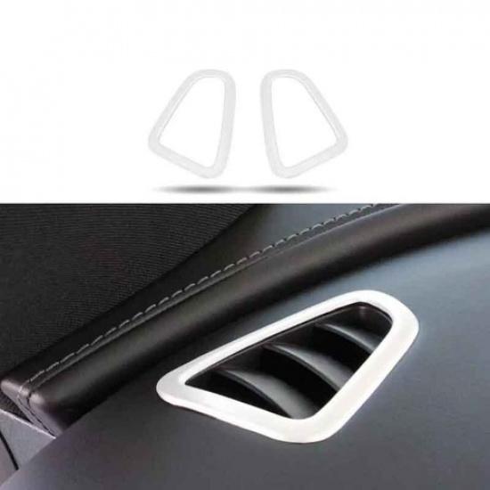 Dashboard Cover Trim -23 Side Outlet Vent For Benz C-Class W206 Silver Steel