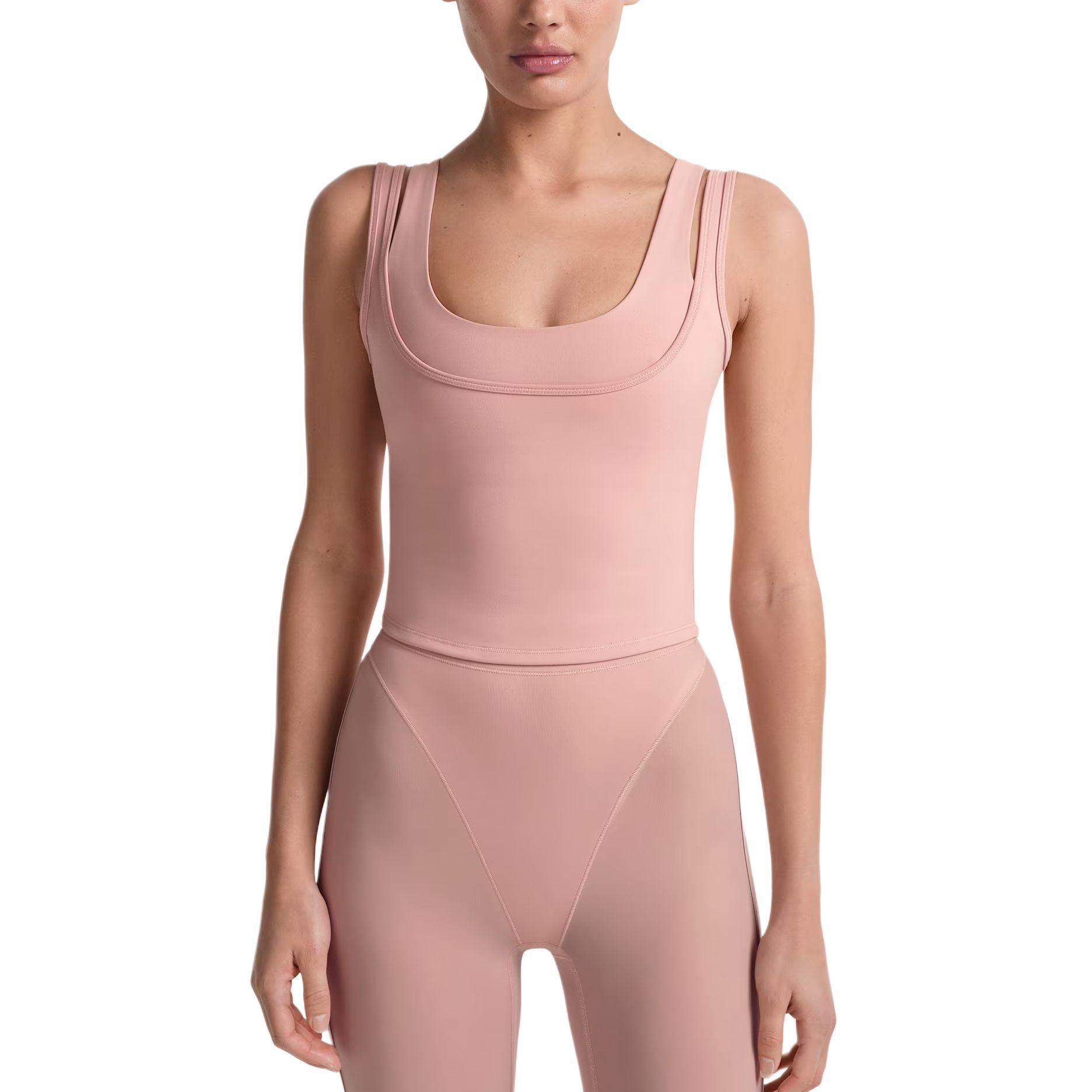Nike X Skims Matte Dri-FIT Moisture-Wicking Solid Color Round Neck Sports Tank Top Women tops TPTNK10540W-HIM M