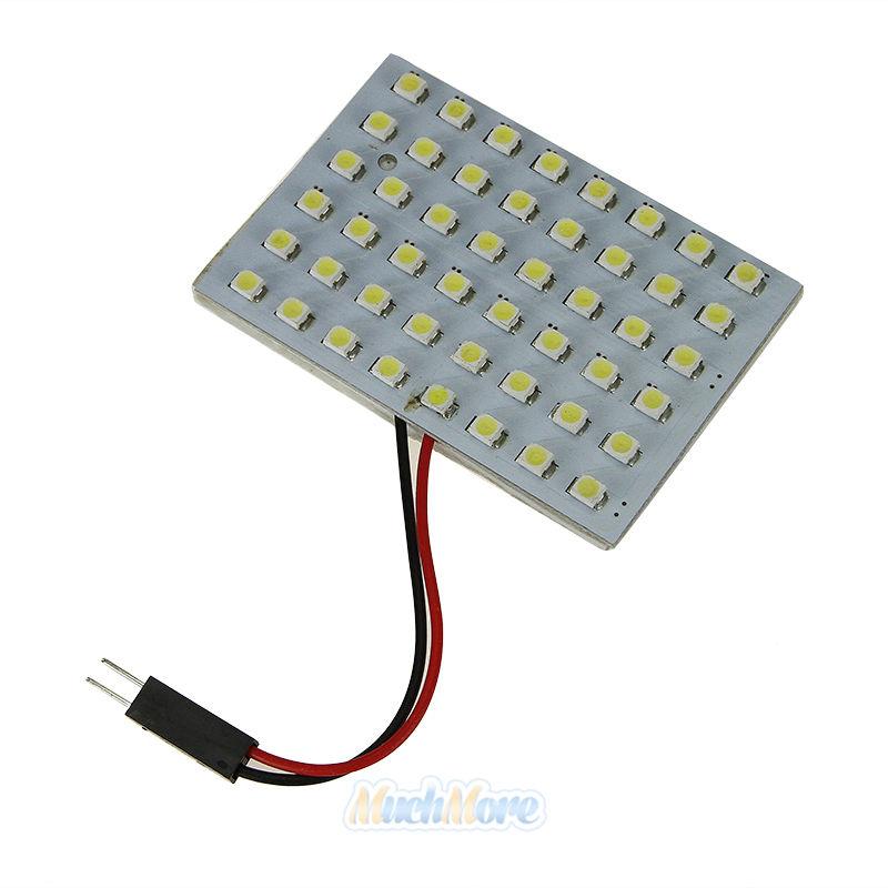 5 X Car Festoon T10 BA9S White LED 48SMD Panel Interior Dome Map Light Bulb Lamp Car Lights Car Styling