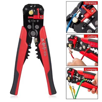Self-Adjusting Wire Stripper Cable Cutter Kit Electrician Crimping Tool Set With Case Multifunctional Stripping Pliers