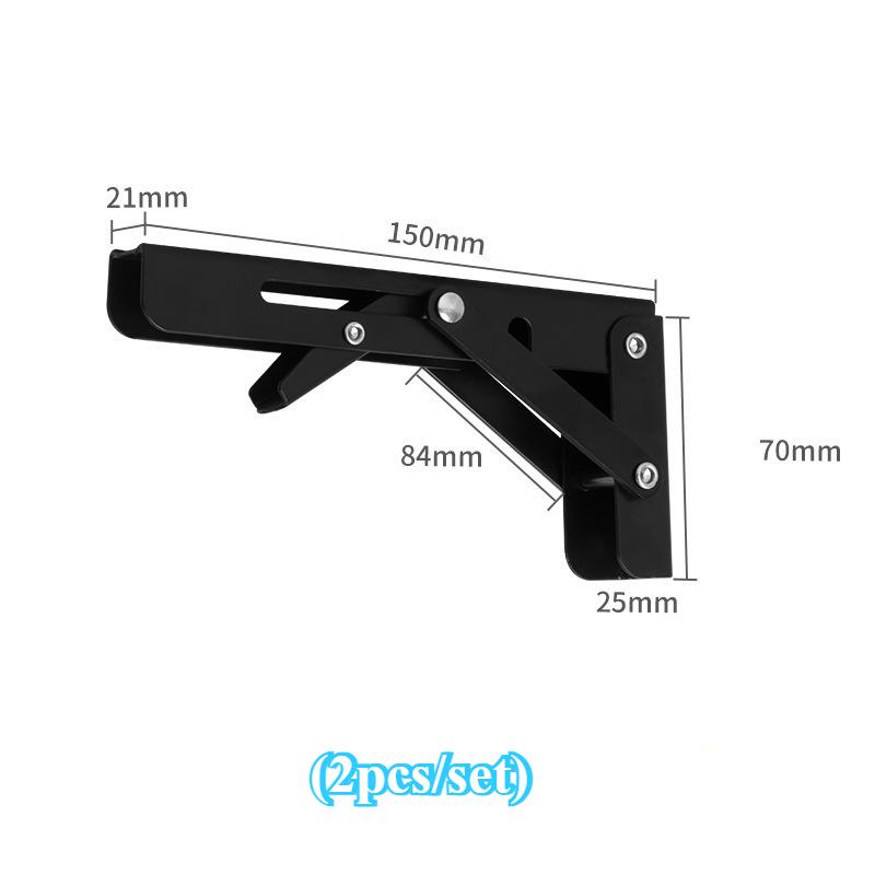 2pcs/set Brushed Stainless Steel 6-20 Inch Folding Angle Bracket Triangle Shelf Heavy Support Adjustable Wall Mounted Bench