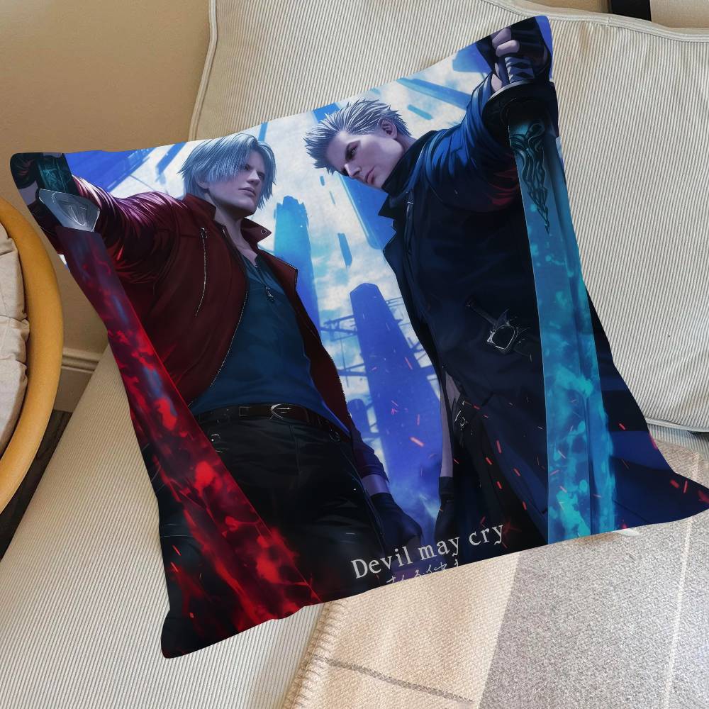 Famous Anime D-Devil May Cry   Cushion Cover Pillowcase Upholstery Sofa Throw Pillow Home Decor Pillowcas