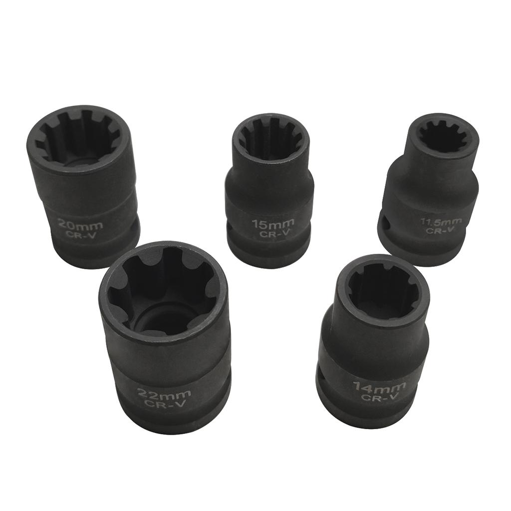 5x VAG Special Sleeve Brake Caliper Socket Hand Repair Tool for 1/2"Square Drive