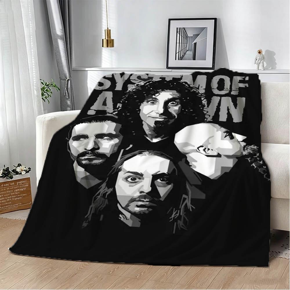 Singer S-System Band Of A D-Down Album Flannel Blanket Soft Throw Blanket Art For Home Decor Bedroom Bed Sofa Picnic Fans Gift