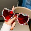 Cute Luxury Vintage Sunglasses Heart Shape Candy Color Punk Sunglasses Beach Sun Glasses Party Eyewear