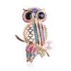 Fashion Creative Personality Colored Animal Owl Brooch Men's and Women's Clothing Accessories
