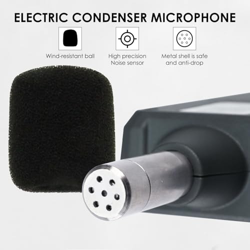 Ljudnivåmätare 30-130dB Handhållen ljudnivåmätare med kapacitiv mikrofon sensor HD bakgrundsbelysning Display Brusmätare Decibel Monitor