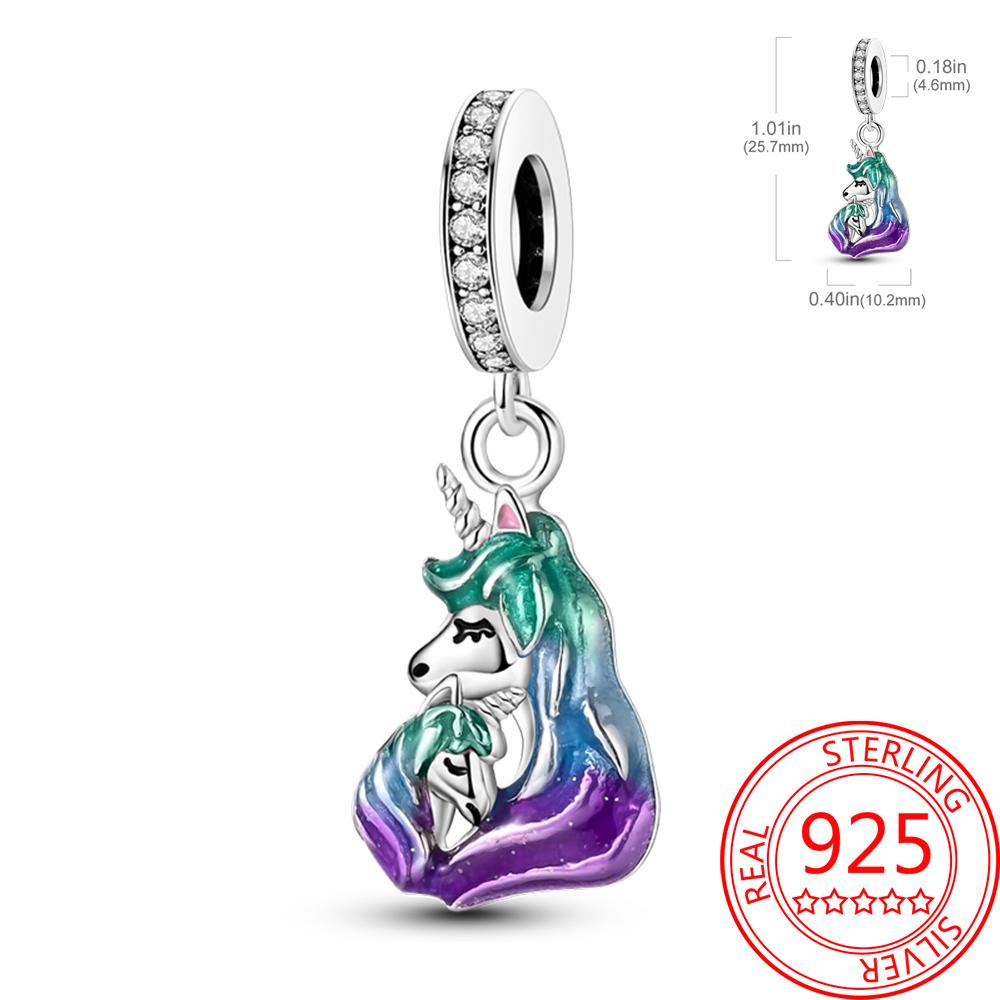 Colorful Copper Colorful Animals Parrot Rabbit Puppy Charm Pendant Fit Dly Bracelet Necklace Boutique Handmade Gift