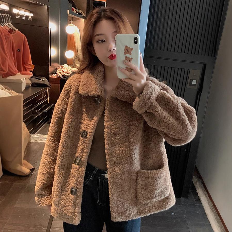 Fleece Hoodie Jacket Women Autumn Winter New Style Loose Short Korean Style Versatile Student Cardigan Top Trendy