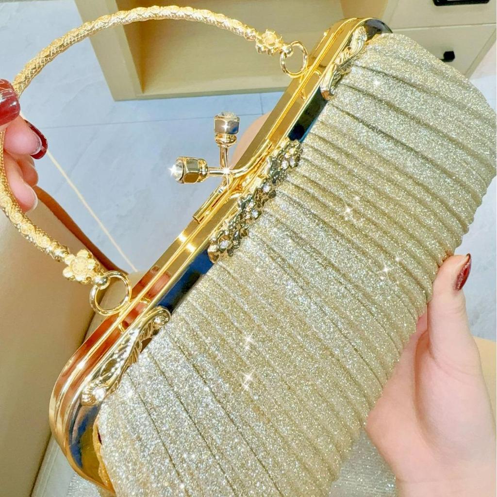 Strass Quaste Umhängetasche Abendtasche - Damen Clutch Handtasche