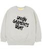 UNION GARMENTS [Fleece-Lined] Slanted Logo Oversized Sweatshirt Oatmeal