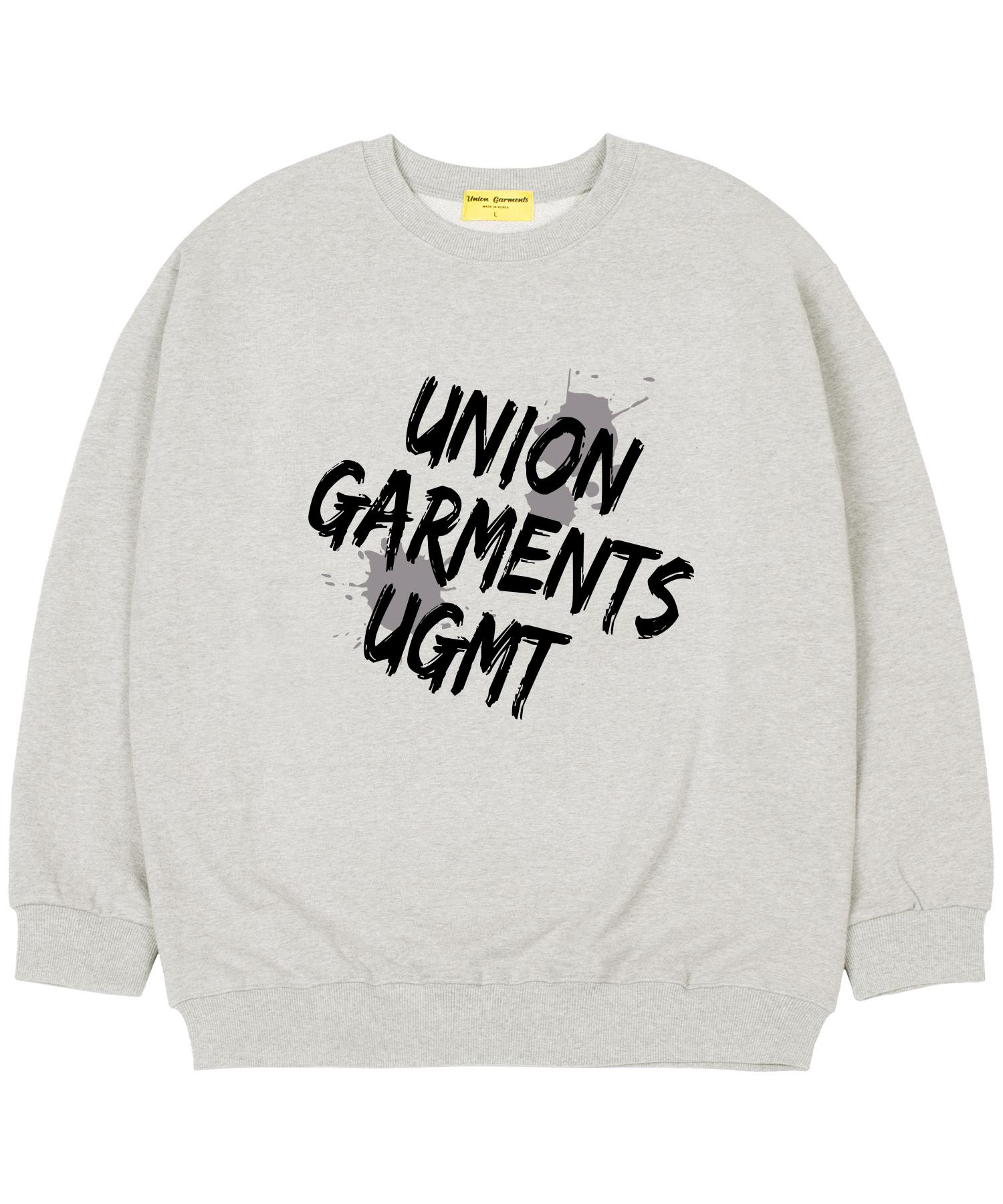 Union Garments [С флисовой подкладкой] Свитшот оверсайз с косым логотипом Овсяный M