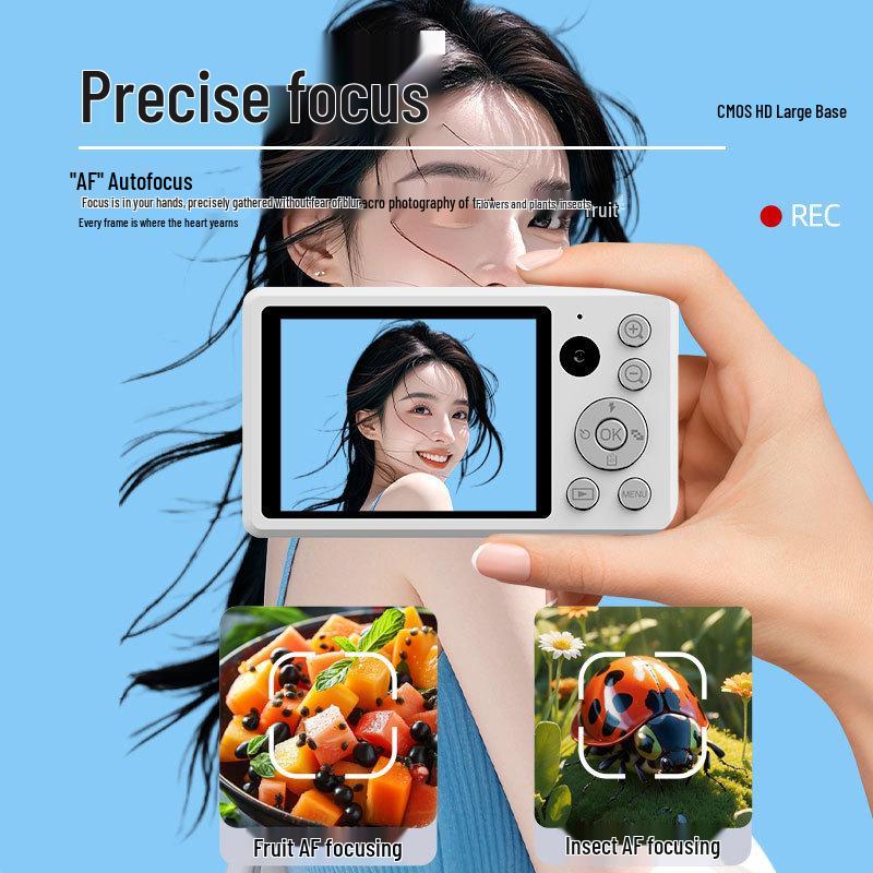 4K Camcorder with Dual Cameras, 16x Zoom & Fill Light for Students, Travel, Photography, Vlogging
