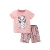 Children's Suit Forestkingdom Brand Children's Clothing New Style Girls' Short-Sleeved T-Shirt and Shorts Suit