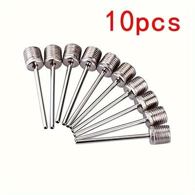 10 buc ace din oțel inoxidabil pentru pompa de minge - Adaptor pentru umflator pentru fotbal, baschet și mingi de fotbal
