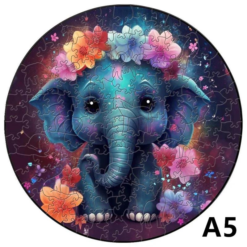 Children Cute Animal Wooden Puzzles Montessori Games 3d Wooden Puzzle Adults Christmas Board Games Ideal for The Whole Family Do-It-Yourself