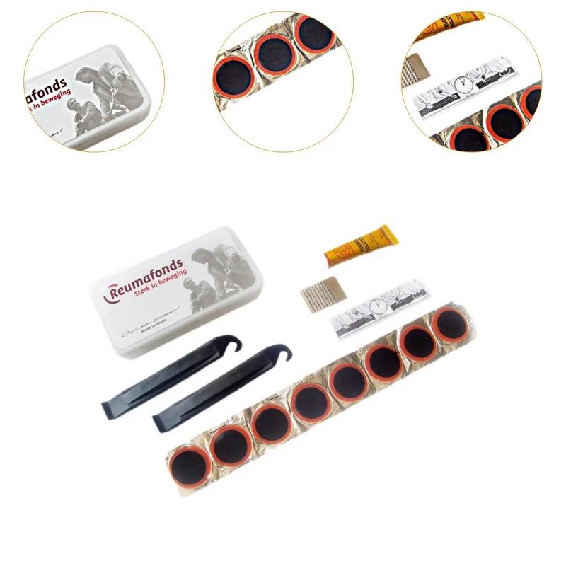 Bicycle Tire Puncture Repair Kit for Cycling Enthusiasts with Storage Box