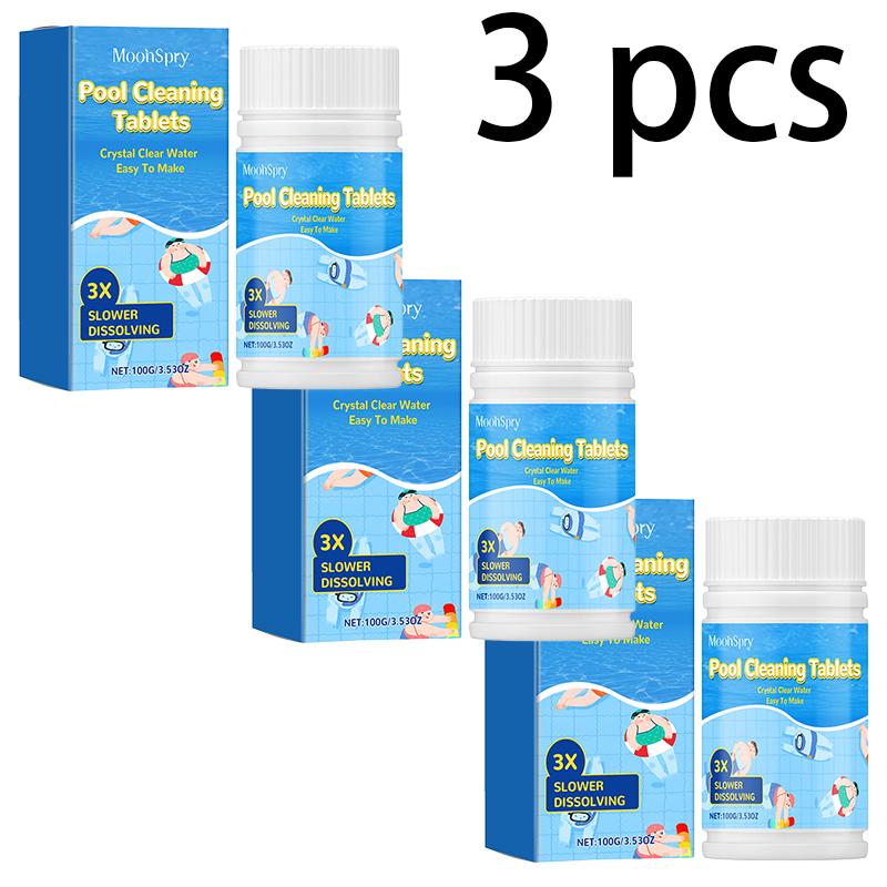 Pool Cleaning Tablets Pool Water Clarification Odor Removal Stains Multi-Purpose Cleaning Effervescent Tablets