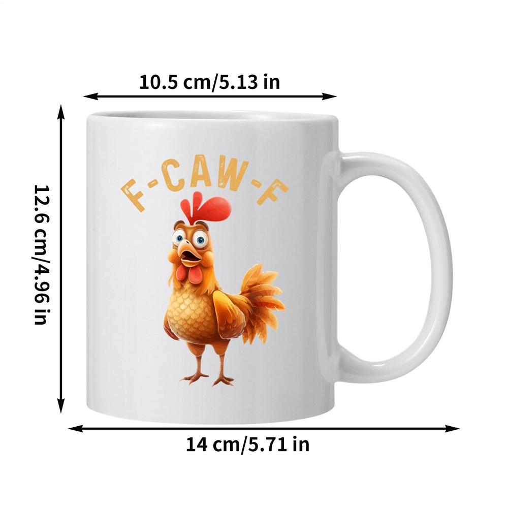 

Chicken Mug 350ml Novelty Ceramic Humor Coffee Mugs Tea Cup For Men Women Friends Family Coworkers Beverage Wine Juice Beer Milk