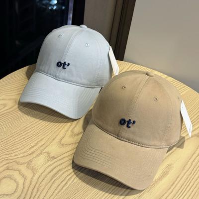 New Korean Style Letter Embroidered Soft Top Baseball Cap for Women In Autumn Face Showing Small Sunshade Peaked Cap for All Seasons