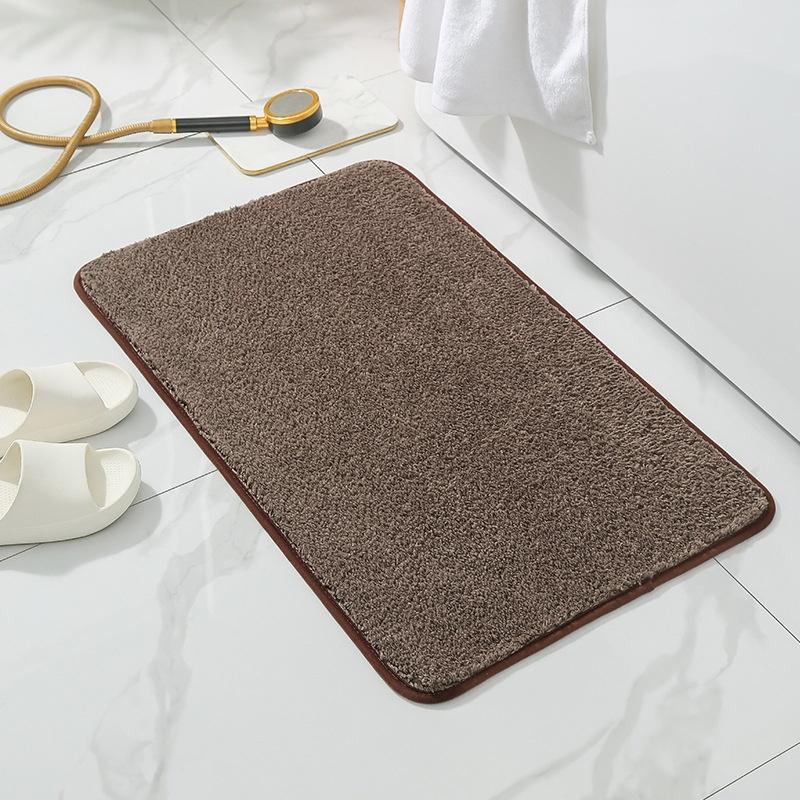 High Quality Soft Microfiber Bath Mat Non-Slip Modern Design Bathroom Carpet Rug with Absorbent Features for Toilet Use