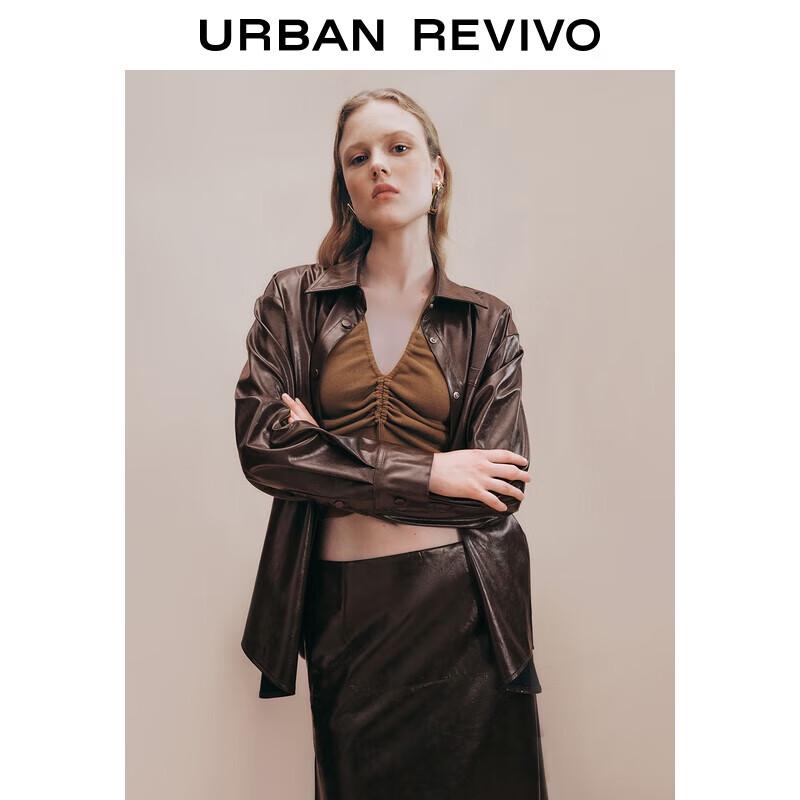 UR 2025 Autumn Women s Retro Loose Long Sleeve Shirt L