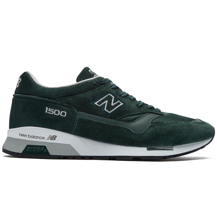 New Balance 1500 Made In England Forest Green Unisex Sneakers Dark-Green White M1500DGW