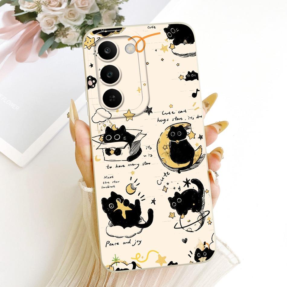 Für Realme C83 Niedliche Katze Blume Cartoon Handyhülle Für Realme C83 C 83 5G Weiche Silikonhüllen Stoßfänger