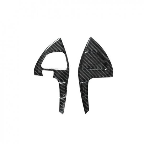 5Pcs Carbon Fiber Steering Wheel Button Cover Trim For 07-11 Toyota Camry Type B