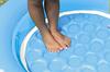 JILONG Rainbow Baby Pool, 99 x 99 x 19cm (inflated size), roof height 64cm, air cushion base, JL-688017 WH/RAINBOW, Small