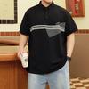 Taglia Forte Trend Traspirante Morbida Alta Qualità Traspirante Polo da Uomo Ampia--Antipiega Casual Sportiva Manica Corta Camicia da Collo