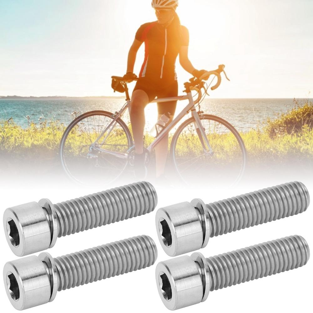 4Pcs Titanium Alloy Bicycle Stem Screws With Washers Stem Inner Hex Screws  Stem Assembly