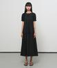 General Idea Puff Sleeve Pintuck Long Dress [Black] / Gf2Lop520