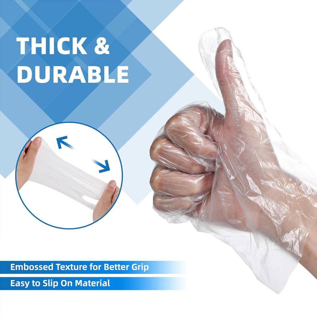 100pcs Super Food Preparation Gloves Plastic Food Safety Gloves Food Handling One Size Suitable For Most Polyester Fibers Not Di
