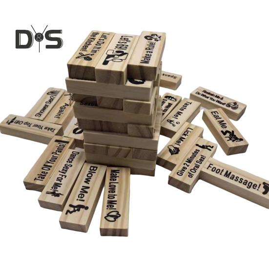 Dejting Klossar Torn Set Vuxna Utmaningar Stapelbart Byggklossar Set Klosstorn Staplingsspel för Par Dejtkväll