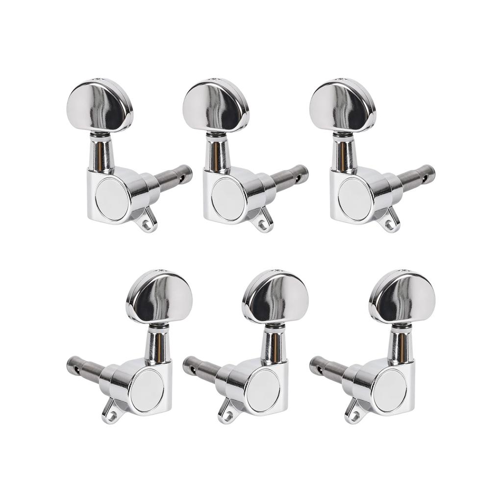 Guitar Tuning Pegs of for Acoustic Fully Smooth High Stable Zinc Alloy (Set 6) Guitars, Sealed, Rotation, Precision, Tuning, Dustproof, Waterproof, +
