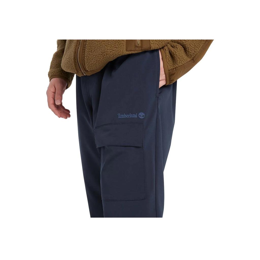 Timberland Solid Color Cuffed Casual Pants Men bottoms Deep-Sapphire-Blue A6M59