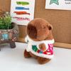 Translator Capybara Family Plush Small Animal Kapibala Cute Doll Bag Keychain Plush Doll