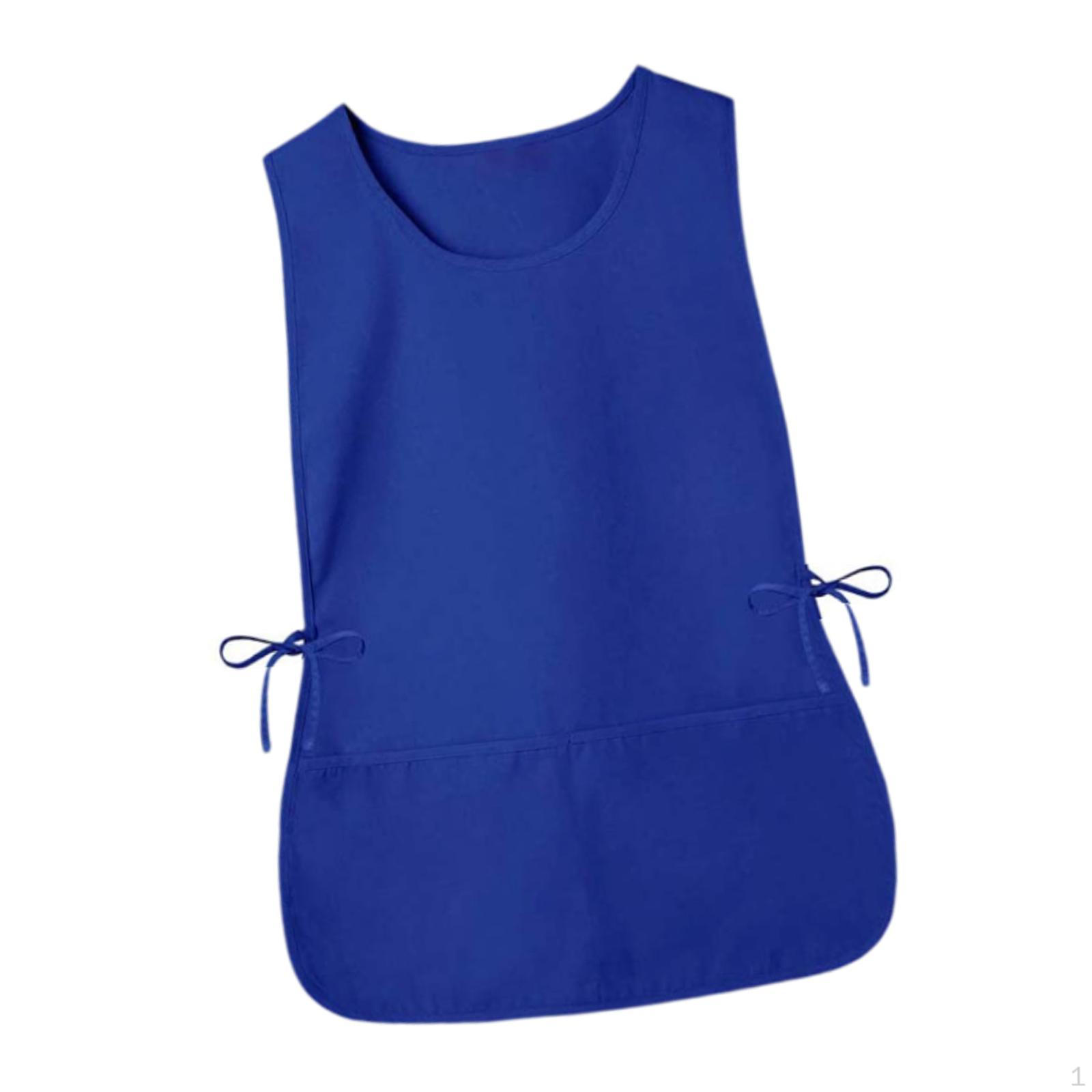 

Нагрудник фартух, кухонний фартух шеф-кухаря для миття посуду з поліестеру для чоловіків, жінок, садівників, синій