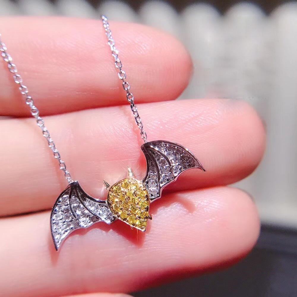 

Европейское и американское ожерелье в виде летучей мыши для женщин с универсальной высококачественной защитой цвета, нишевый дизайн, модное простое ожерелье, цепочка на ключицу